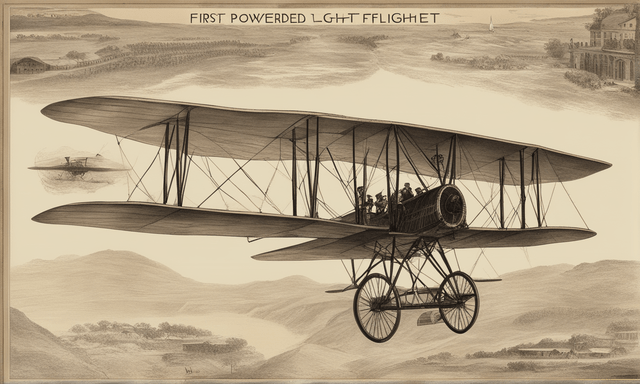Inaugural Powered Air Travel by the Wright Brothers