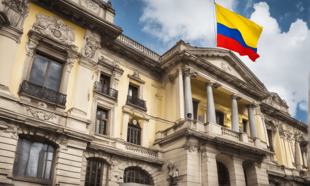 The national flag of Colombia proudly displays vibrant colors and a rich history.