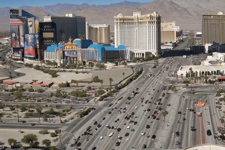 "Spectacular vista of the cityscape in Las Vegas, Nevada (United States)"
