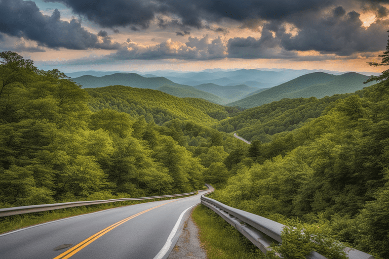 Scenic drive through Appalachian beauty: Blue Ridge Parkway