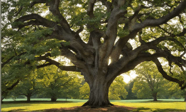 Captivating scene featuring Connecticut's historic Charter Oak Tree
