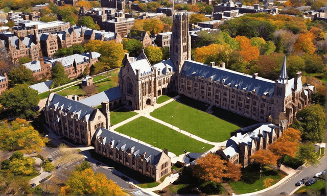 Spectacular panorama of Yale University in Connecticut