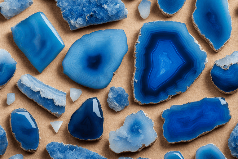 Blue agate, Nebraska's gem, reveals the state's geological beauty in vibrant hues.