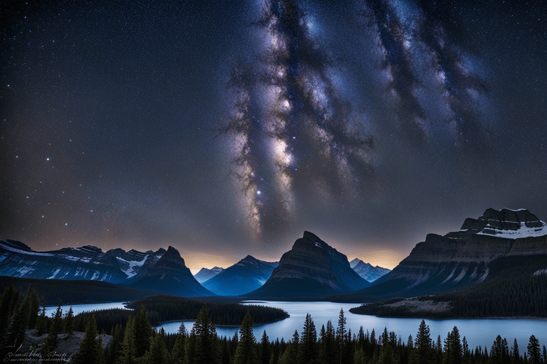 Discover celestial wonders at Glacier Park. Night sky brilliance awaits your stargazing gaze!