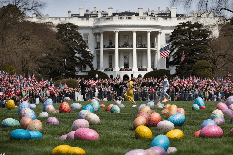 White House Easter Egg Roll, a 1878 tradition, includes egg hunts. Fun Fact: Started with egg rolling!