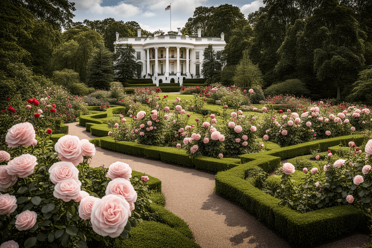 "Blooms of Legacy: White House" - A floral ode to history and elegance.