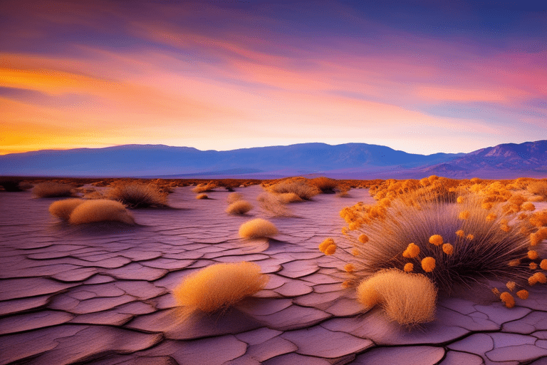 Vibrant Desert Gold: Death Valley's Colorful Oasis