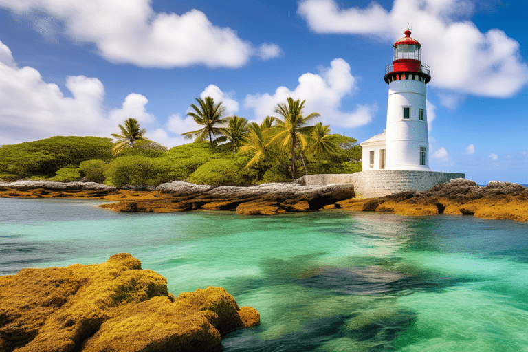 Biscayne National Park's Fowey Rocks Lighthouse: Iconic beacon amidst ocean blue in protected park.