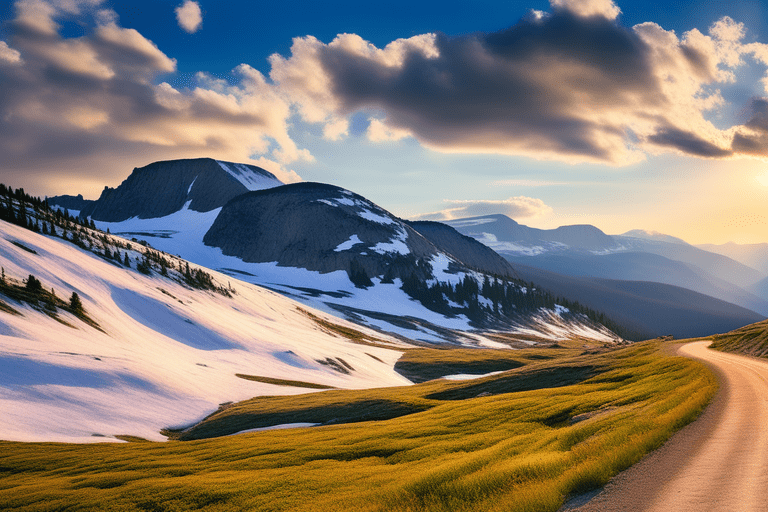 Explore Trail Ridge Road, a scenic wonder in Rocky Mountain Park, revealing captivating mountain facts along its breathtaking route.
