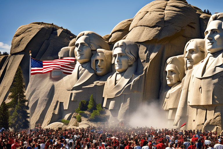 Mount Rushmore July 4th: Iconic faces, dazzling fireworks, and patriotic vibes. Join the celebration!