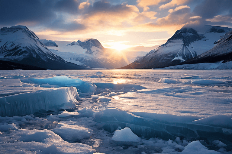 Glacial majesty: Juneau Icefield, a frozen expanse of breathtaking beauty in Alaska.